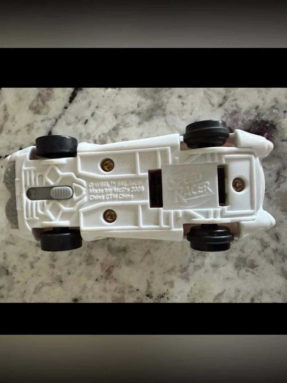 2008 Speed Racer Mach 5 Welly McDonald’s Happy Meal Pull Back Car White Diecast
